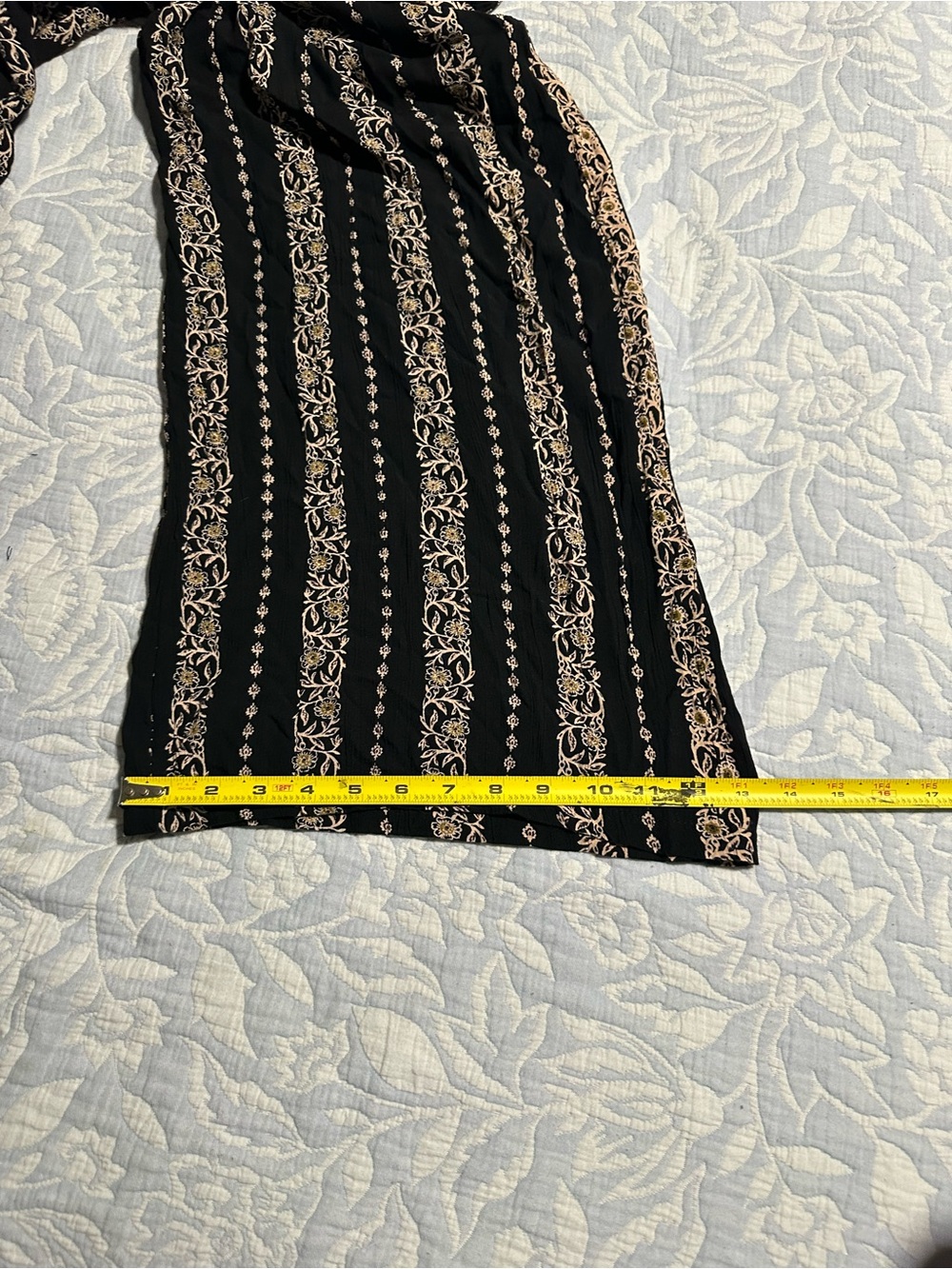 Angie Black Wide-Leg Tie-Waist Palazzo beach Pants with Beige design - Picture 9 of 10